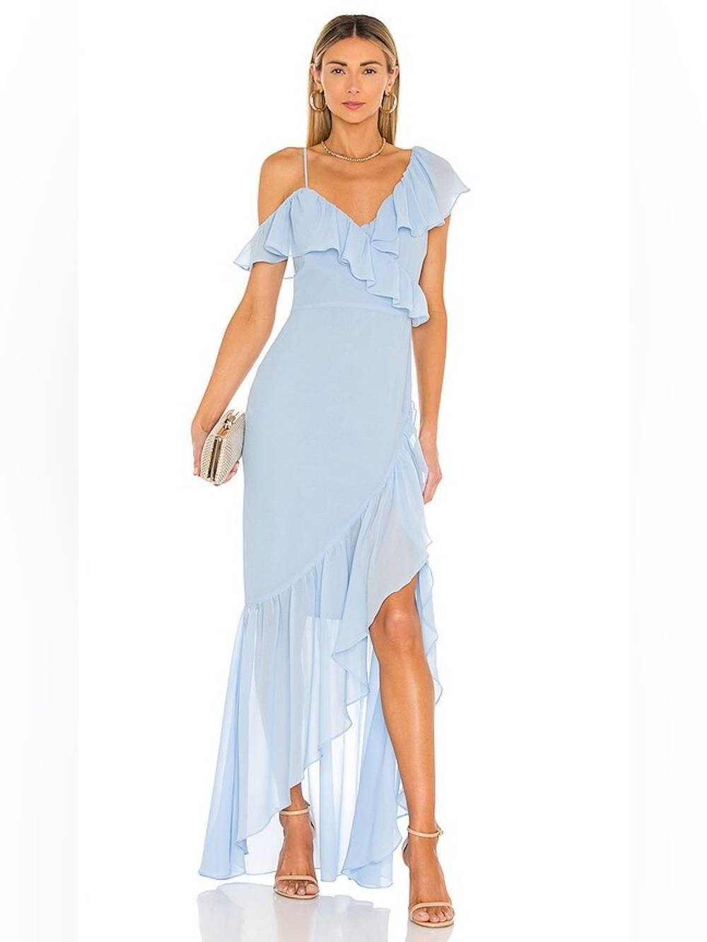 NWT Lovers and Friends Karen Maxi Dress Baby Blue Size Small